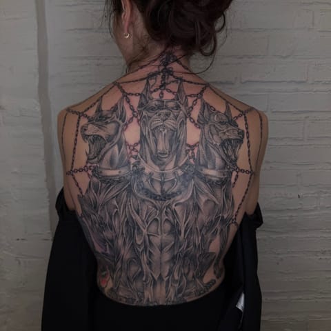 Tattoo by Big Steve in the shop