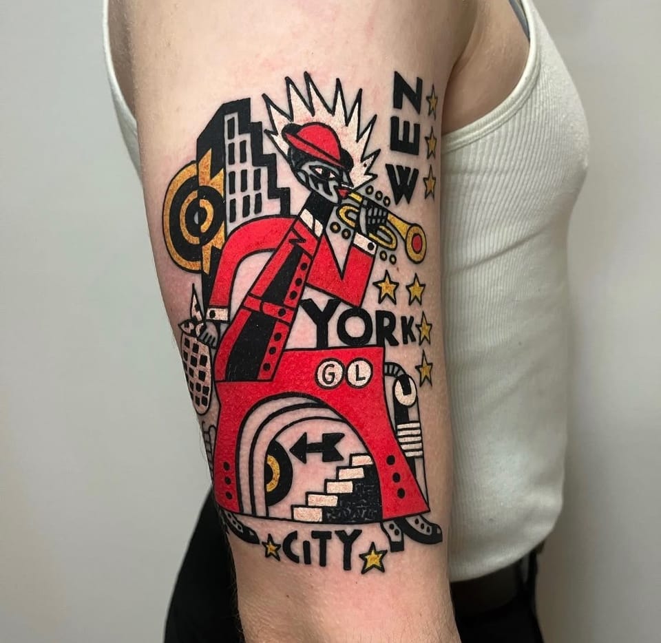 Tattoo by Alberto Lelli at Fun City Tattoo